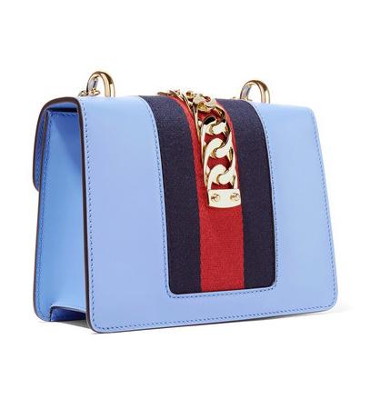 2017最新作GUCCI グッチ スーパーコピー☆Sylvie 2way レザーバック ライトブルー 470270 D4ZAG 4367
