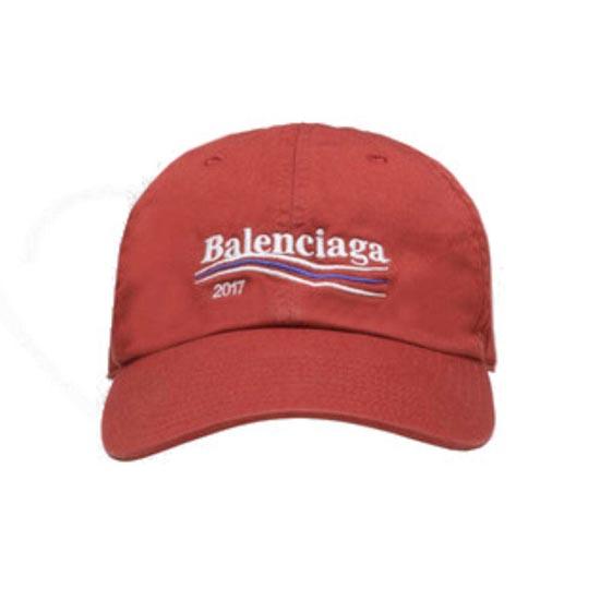 17AW【BALENCIAGA コピー】ロゴ入りベースボールキャップ レッド7090102 