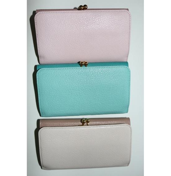 MiuMiuスーパーコピー 小リボン付き♪３つ折 がま口財布♪マドラスバイカラー　5M1120/5ME120 