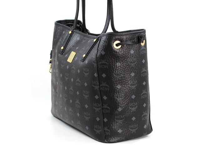 エムシーエム【MCM コピー】バッグ トートバッグ『秋冬』MWP4AVI38/BK001 SHOPPER Pリバーシブルトートバッグ ポーチ付 ブラック レザー ユニセックス