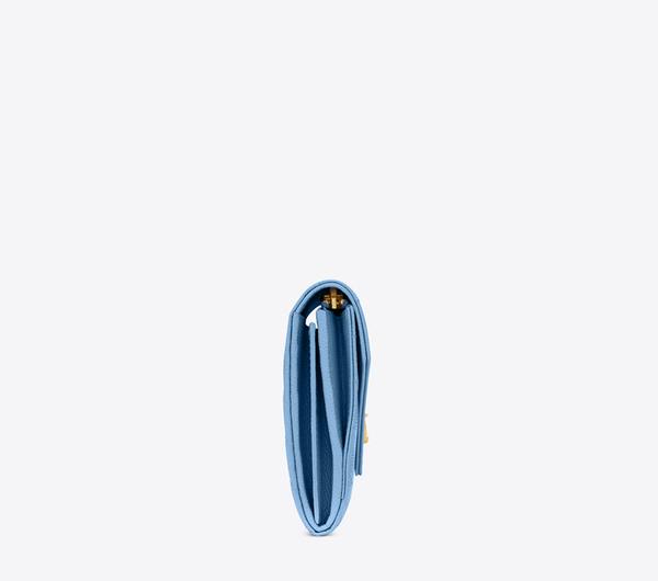 YSL*サンローランスーパーコピー☆ Saint Laurent モノグラム フラップ長財布 Blue 372264BOW02