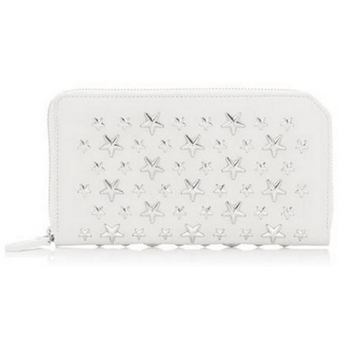 ジミーチュウ コピー Jimmy Choo CARNABYスタースタッズ長財布 Chalk jc70112