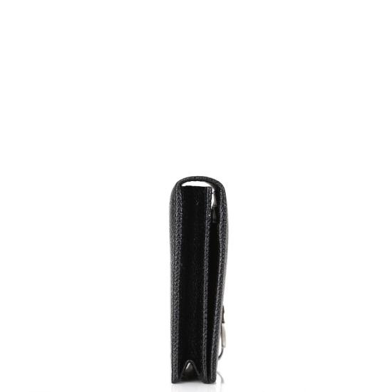 BVLGARI 15AW ブルガリスーパーコピー N級品 ロゴリング二つ折り長財布_BLACK 33745