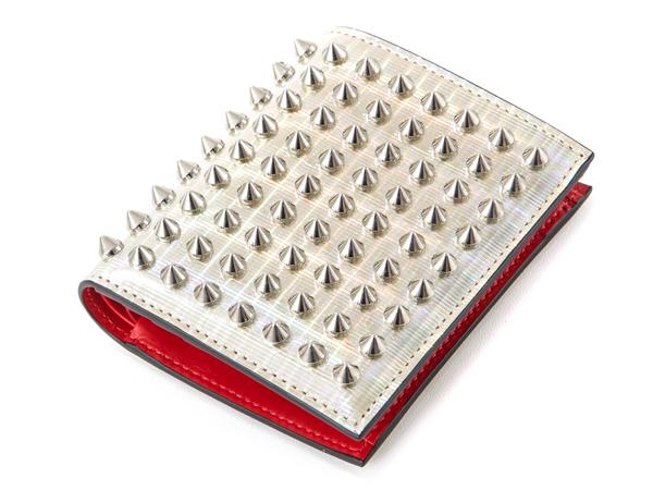 CHRISTIAN LOUBOUTIN 16SS カードケース折りたたみ財布 PAROS SPIKES/PLATINE 6050504