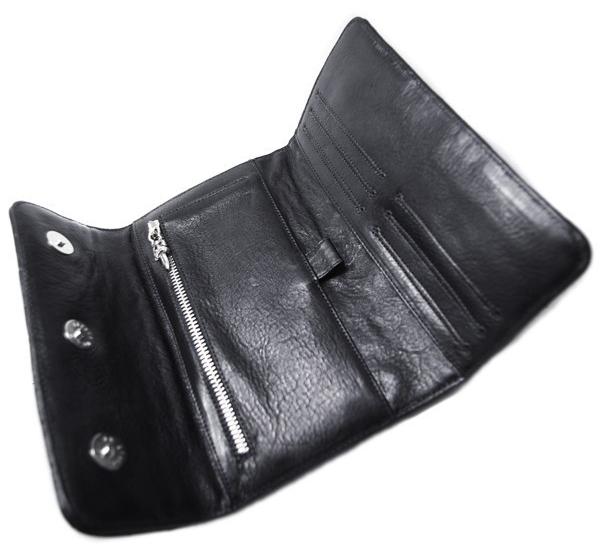国内発送★クロムハーツ★#4　ウェーブキルティングウォレット Chromehearts7010951