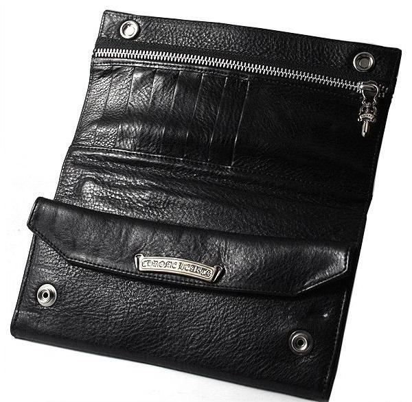 クロムハーツ スーパーコピー クロスボタン ブラックヘビーレザー Chromehearts612021