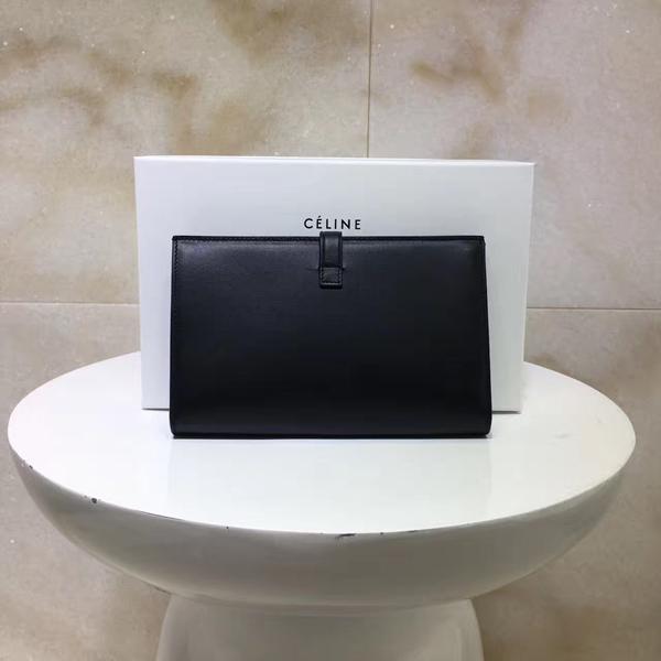 ★17SS 大変素敵★【CELINE セリーヌコピー財布】ストラップ 長財布 (Navy & Black)108633AS9.08NB