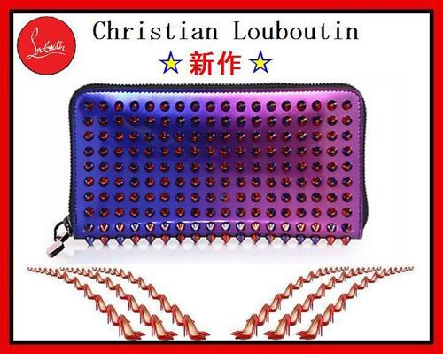 新作ルブタン コピーChristian Louboutin Panettone Spikes 長財布メタリック 16396639