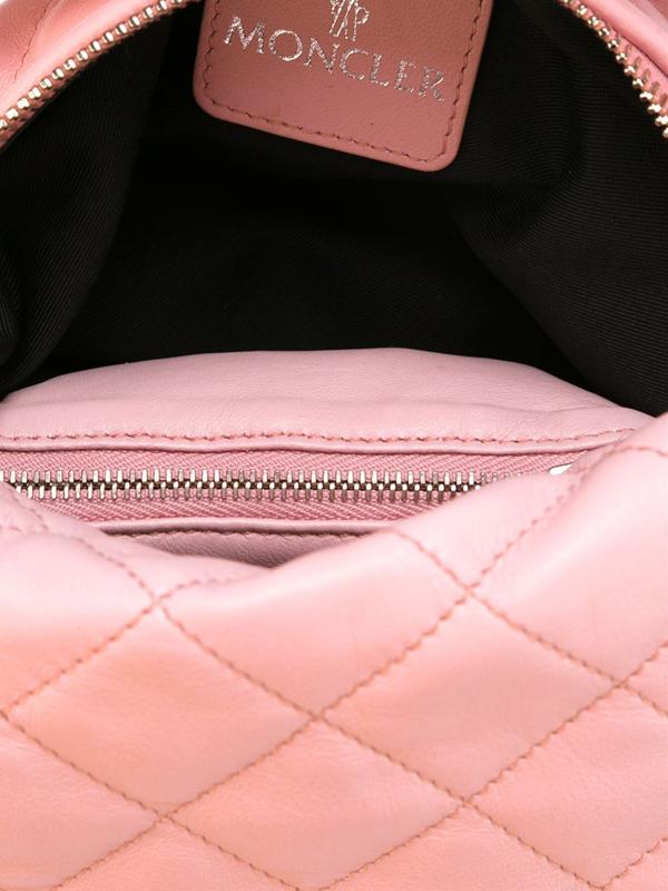 【MONCLER モンクレール】 レザー素材ミニバック　ピンク 7010504
