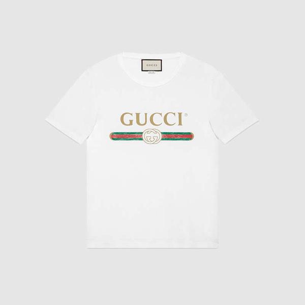 2017新作 GUCCI グッチ スーパーコピー プリントウォッシュヴィンテージ加工Tシャツ7061501 