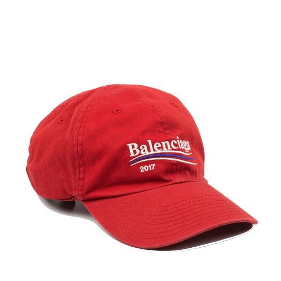 17AW【BALENCIAGA コピー】ロゴ入りベースボールキャップ レッド7090102