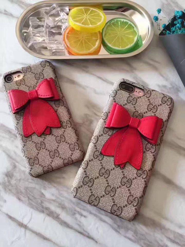 グッチ iPhone8カバー 蝶結び Gucci アイホーンケース カワイイ IPHONE6SPLUS ハードカバー ジャケット 7101218 