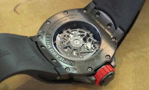 リシャール ミル RM028 オートマティック ダイバーズ TI スケルトン 自動巻 ラバー