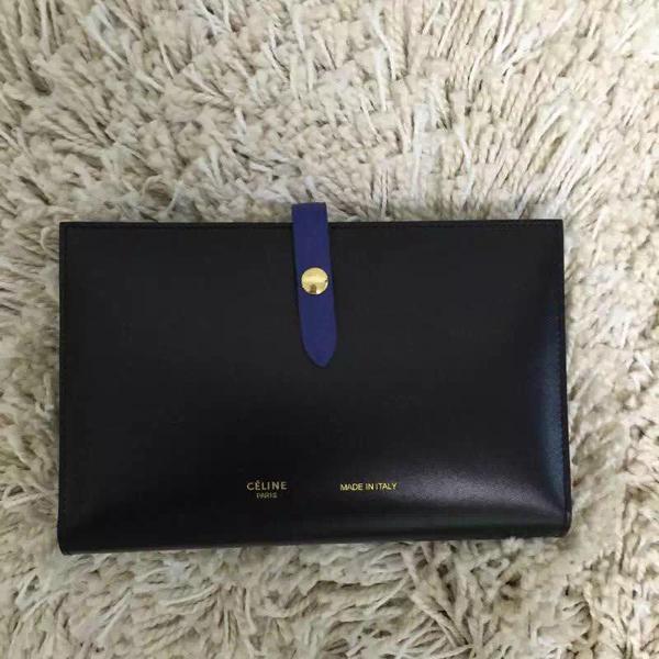 2015/16秋冬コレクション最新作入荷★素敵すぎる！希少★【CELINE セリーヌスーパーコピー】ストラップ 長財布 (Black)104873A16.07DS 