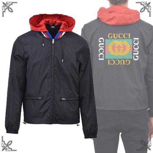新作【GUCCI】ロゴプリント ウィンドブレーカー ジャケット 7102602