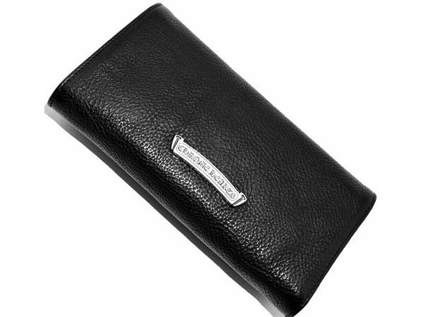 クロムハーツ ウェーブ ウォレット クロスボタン ヘビーレザー Chromehearts7010942