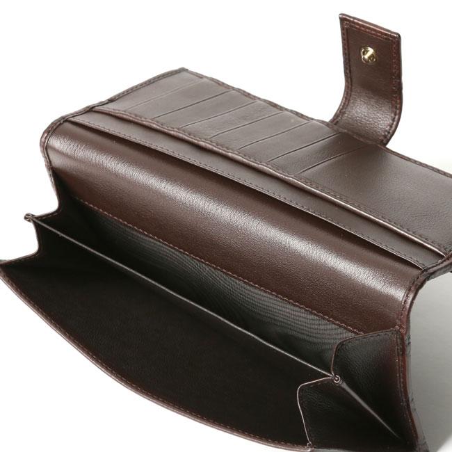 GUCCI グッチ スーパーコピー 112715 A0V1G 2019 シマレザー METAL BAR 長財布 チョコレー
