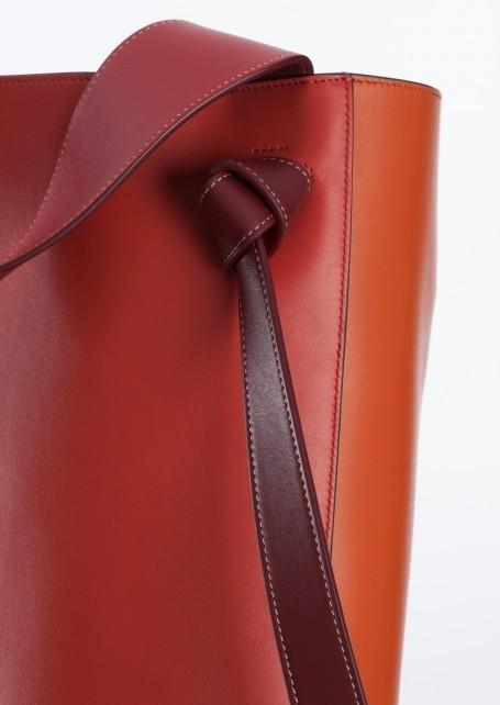 新色 セリーヌスーパーコピー CELINE☆16SS スモール ツイステッドカバ 赤×橙 7040511