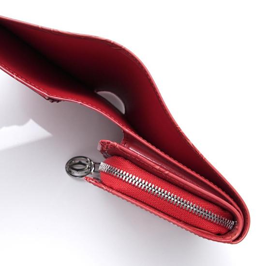 CARTIER/カルティエ スーパーコピー★カーフ×フラップ中財布×レッド★新作★