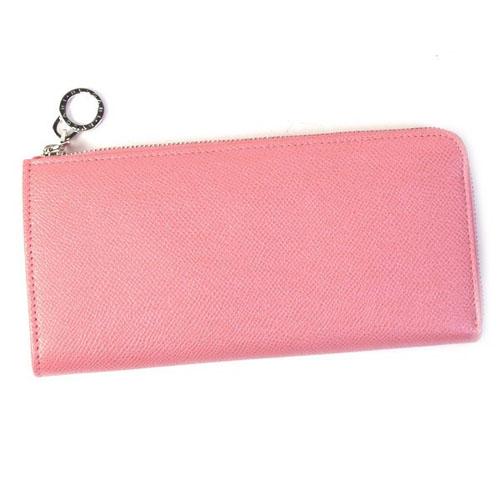 BVLGARI ブルガリブルガリ 財布 長財布 L字 37565 ピンク 7031411