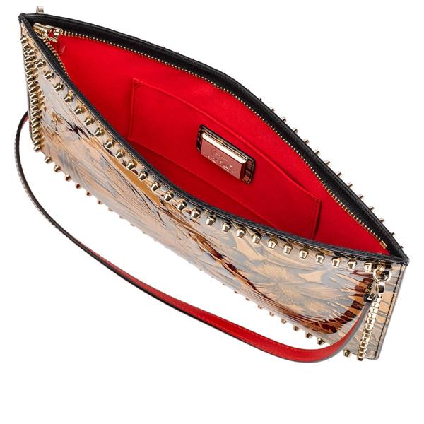 【日本未入荷】ルブタン Loubiposh Clutch ハイビスカススタッズ 3175140M303