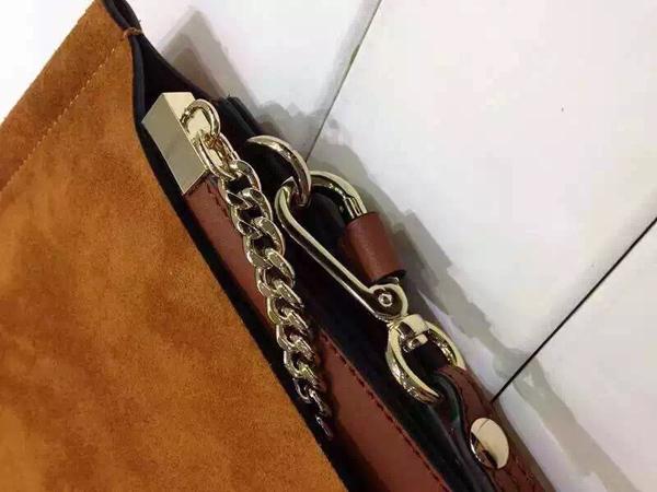 CHLOE ★クロエスーパーコピー Faye leather and suede shoulder bag 7032116