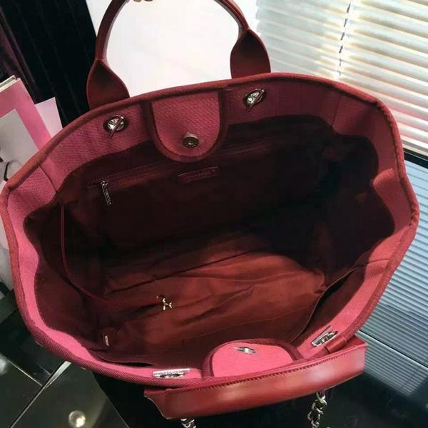 シャネルコピー バッグ BAG ドーヴィルライン ロゴマーク トートバッグ ルージュレッド トワルキャンバス a66941y07492 ブランド