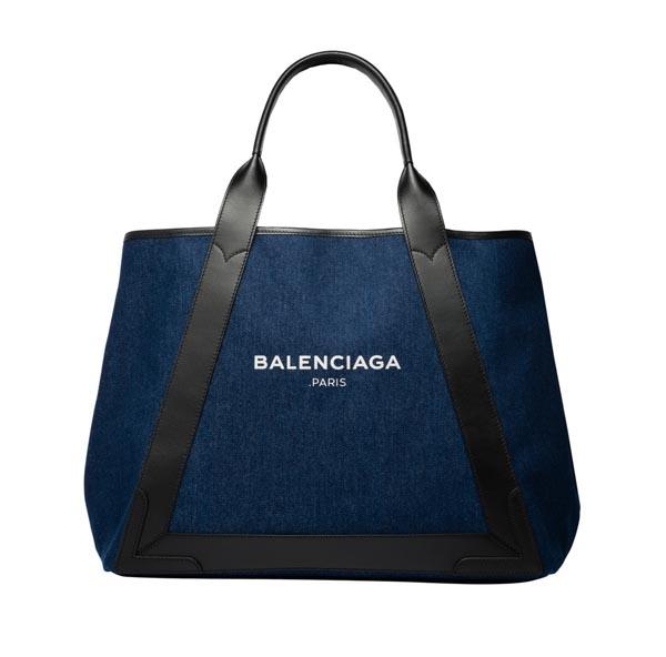 SS16新色大人可愛いバレンシアガ スーパーコピー BALENCIAGA NAVY CABAS☆大人気デニム*ネイビーカバ M