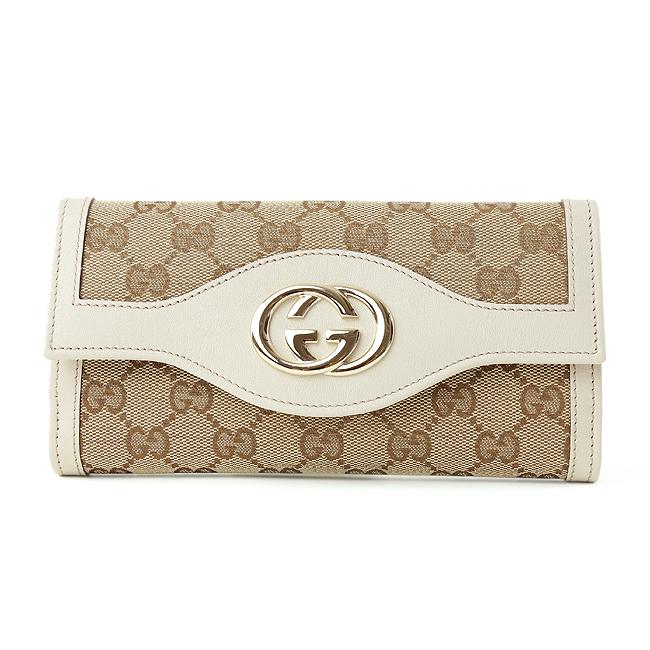 グッチ スーパーコピー GUCCI 282426 FAFXG 9761 GGキャンバス スーキー SUKEY Wホック長財布 ベージュ/アイボリー