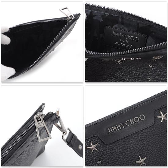 JIMMY CHOO スーパーコピー クラッチバッグ DEREK MINI メンズ ブラック 2017春夏新作 7060610
