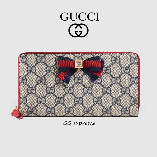 最新作★GUCCI グッチ スーパーコピー★Grosgrain スプリーム ラウンドジップウォレット 435293 K2LOG 4069 ラウンドジップ長財布 