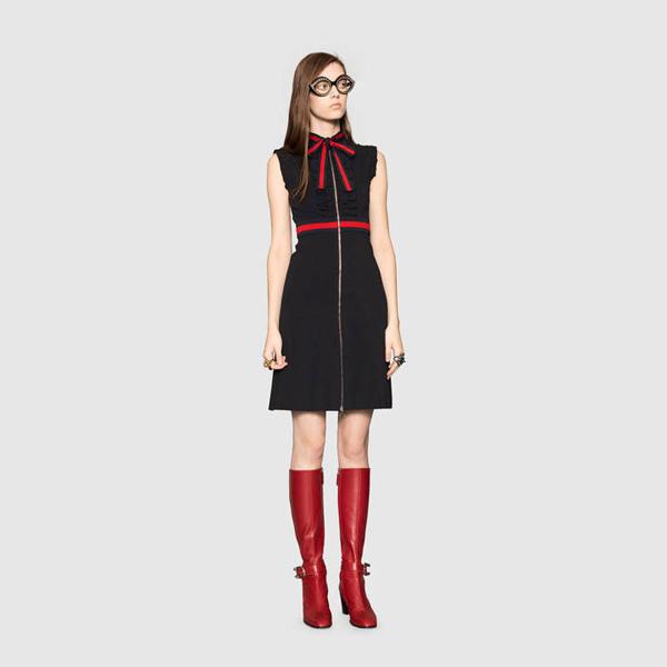 2017AW グッチスーパーコピー GUCCI Jersey dress with web trim ジャージー ドレス 434249 X5C77 1301