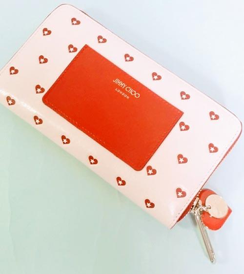 国内即納★JIMMY CHOO MILLY 長財布 バレンタイン限定ハート柄 7040507
