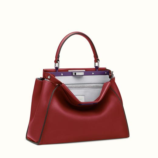 FENDI フェンディ コピー ピーカブー レッドレザー ハンドバッグ 8BN2903ZNF03M5