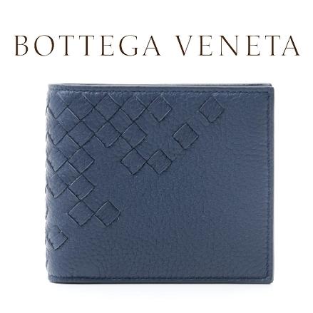 CERVO ☆BOTTEGA VENETA スーパーコピー☆INTRECCIATO DETAILS 折り財布 DENIM 7101013