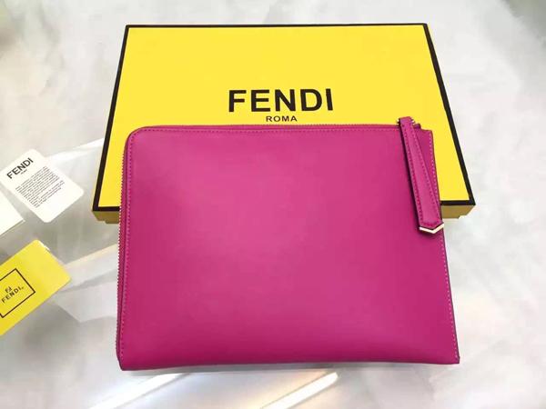 2015新作 FENDI フェンディコピー ☆iPadも入る！ファー付 モンスタークラッチバッグ 8M036341DF0359