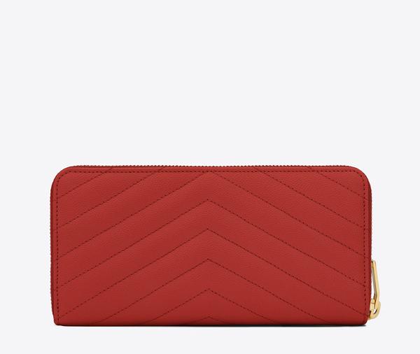 ☆SAINT LAURENTサンローランスーパーコピー モノグラムラウンドジップウォレット Red 372265BOW01 1000