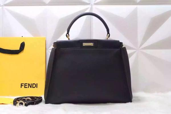 2015-16AW FENDI フェンディコピー　ピーカブー ラージ PEEKABOO ブラック 8BN2103ZNF0KUR