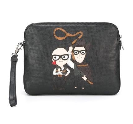 16-17AW 【ドルチェ&ガッバーナ コピー】Dolce & Gabbana パッチ ジップ クラッチ BM1253AC73680999