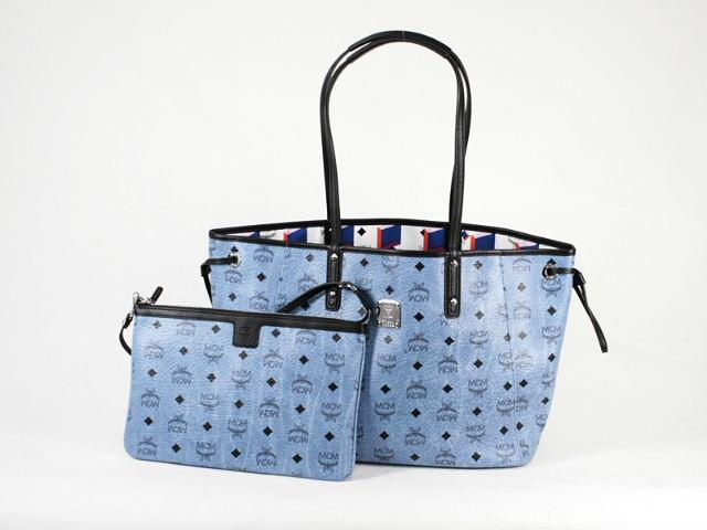 エムシーエム【MCM コピー】 トートバッグ MWP5SVI38 LE001 SHOPPER PR.リバーシブルトートバッグ ユニセックス ブルー