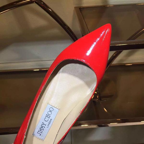2017SS コレクション ジミーチュウ スーパーコピー JIMMY CHOO☆ROMY レザーバレリーナ Red 7051702