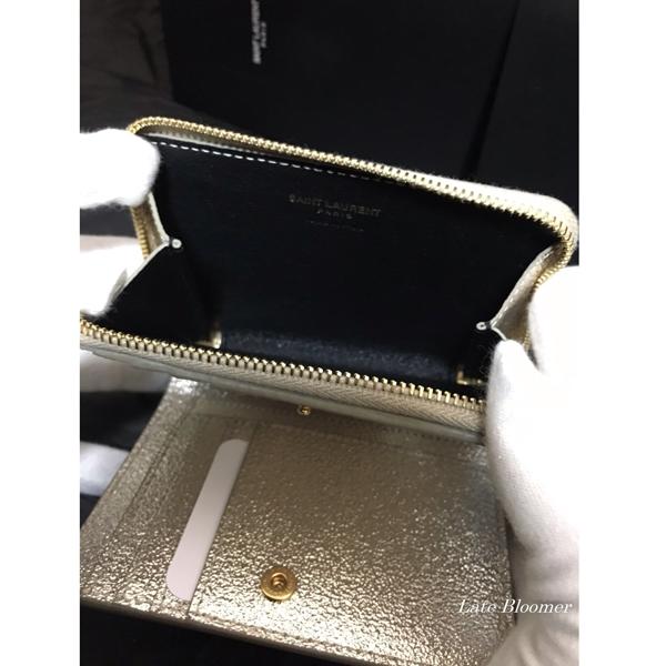 【Saint Laurent】サンローラン グリッター 折りたたみ財布 2色 75052612