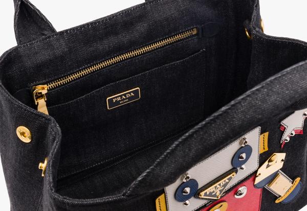 PRADAプラダ カナパ スーパーコピー*ロボットデザインデニムトートバッグ1BG439