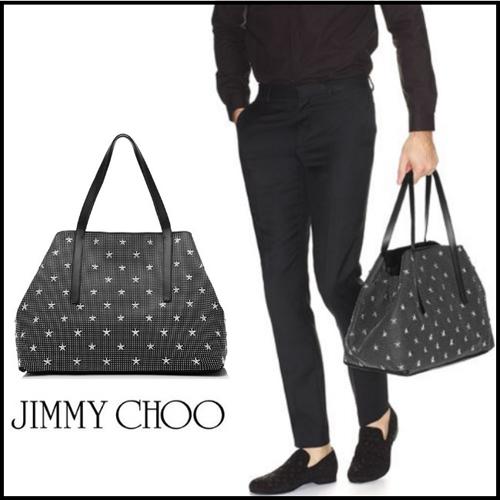 【JIMMY CHOO】 ジミーチュウ スーパーコピー ピムリコ スタッズ＆スタースタッズトート