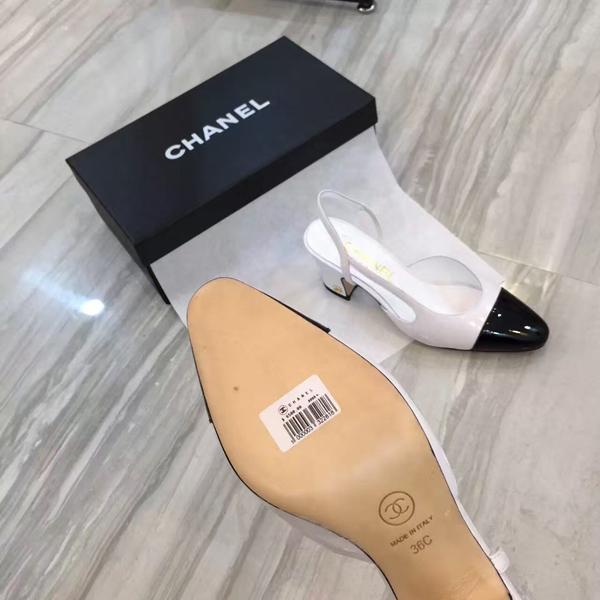 CHANEL シャネル コピー16AW 超レア バイカラー パンプス White×ブラック 7060512 