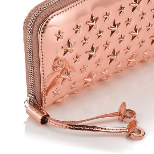 国内発関送込JIMMY CHOO☆FILIPA☆スタースタッズ長財布Tea Rose 7051012