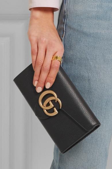 2017新作 GUCCI グッチ スーパーコピー GG Marmont continental wallet Black 7060615