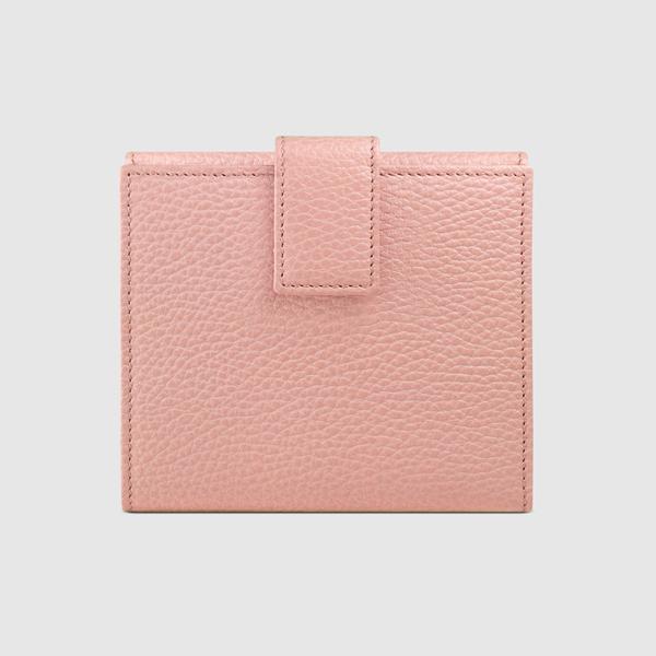 2017SS GUCCI グッチ スーパーコピー プチ マーモント フレンチフラップウォレット 456122 CAO0G 5909（ピンク）