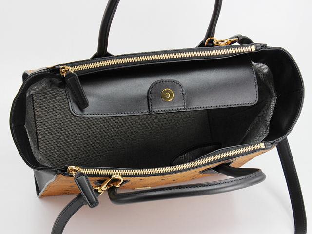 エムシーエム【MCM コピー】バッグ トートバッグ『2014年秋冬』MWT4AJD17 CB001 JEDE VISETOS MDトートバッグ ブラウン/ブラック レザー レディース