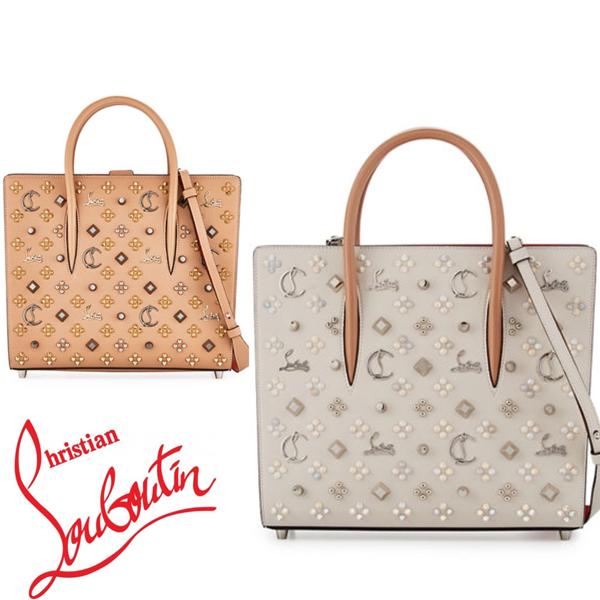 クリスチャンルブタン Paloma Medium Mixed-Stud Tote バッグ 7101116